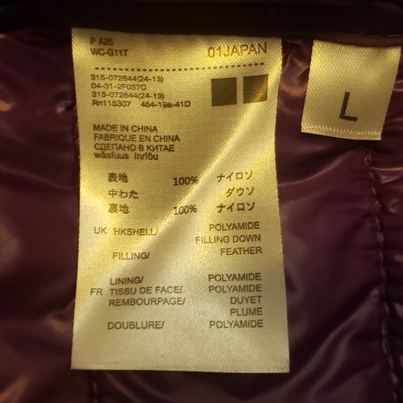 Women's Long Sleeve Light weight Winter Coat Purple Size Large - Picture 12 of 14